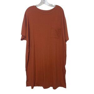 Essentials Sleep Shirt Womens 2x Orange New